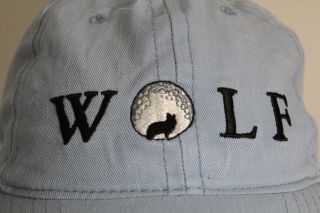 Vintage Las Vegas Paiute Resort Wolf Moon Ball Cap Hat Adj Strap Blue