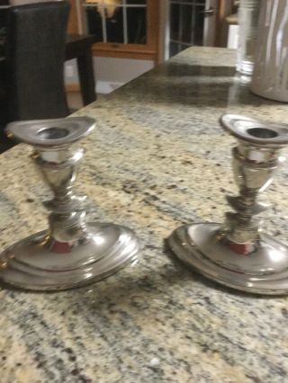 Vintage Silver Plated Taper Candle Holders