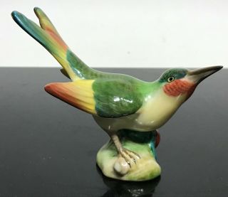 Vtg Herend Hungary Hand Painted Bird Porcelain Figurine