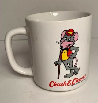 Vintage 1986 Chuck E Cheese 8 Oz Mug Souvenir Collectible Cup Showbiz Pizza Time