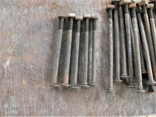 32 VINTAGE 1/4 CARRIAGE BOLTS W/SQUARE NUTS THREE DIFFERENT LENGTHS BARGAIN 2