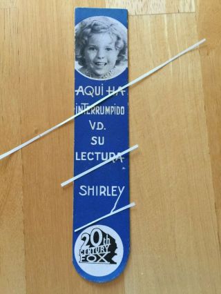Shirley Temple Rare Vintage Bookmark