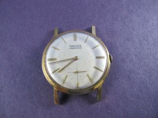 Gruen Precision Mens Vintage Gold Plated Watch For Repair