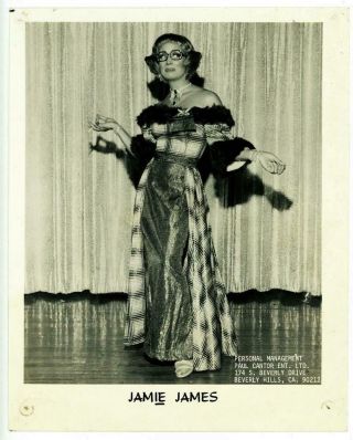 Female Impersonator Jamie James Vtg Bette Davis Drag Queen Publ Photo Gay Int