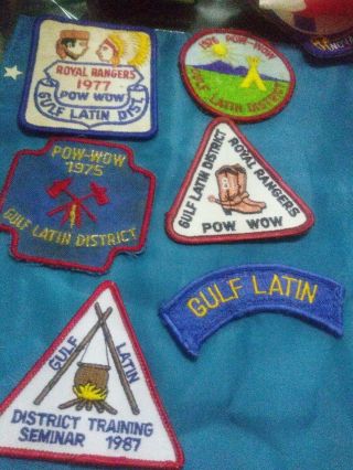Vintage Gulf Latin Royal Rangers Pow Wow Patches Qty 6
