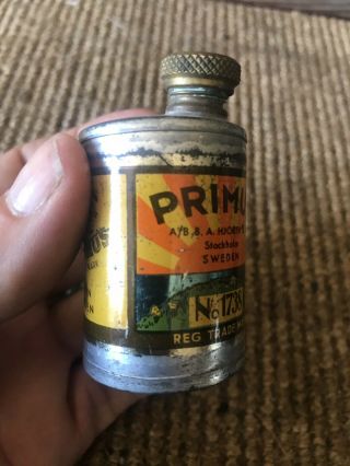 Vintage Primus Camp Stove Sweden Fuel Can