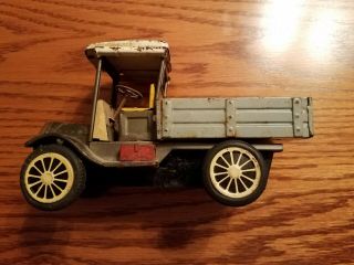 Vtg 1950s Tin Lithi Friction Pickup Truck Toy Made In Japan Ford Model T