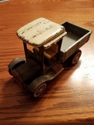 VTG 1950s Tin Lithi Friction Pickup Truck Toy Made in Japan Ford Model T 2