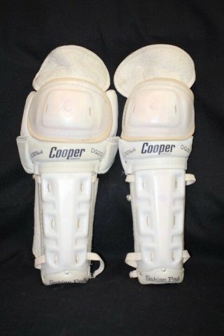 Vintage White Cooper Dg20 Cowhide Cushion Pad Knee Shin Guards Canada