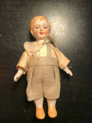 5 " Antique Vintage Japan All Bisque Doll Molded & Painted Features (possibly)