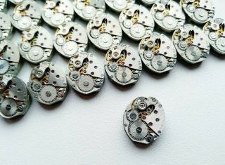Watch Parts Movements Vintage Mechanisms 15 Pc.  Steampunk Art Small Oval 13mm