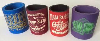 4 George Strait Vintage Can Coozie Koozie Huggie Drink Holders Concerts Roping