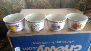.  Set Of 4 Vintage Kelloggs 2004 Cereal Soup Bowls Corn Flakes,  Frosted Flakes.