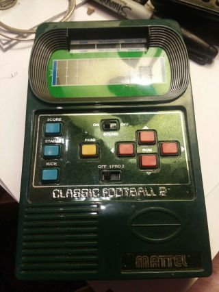 Og Mattel Classic Football 2 Vintage 1978 Handheld Electronic Game -