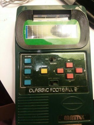 OG Mattel Classic Football 2 Vintage 1978 Handheld Electronic Game - 3