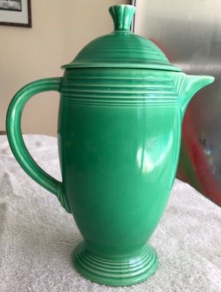 Vintage Fiesta Fiesta Ware Green Coffee Pot W/original Lid Bottom Marked Hlc