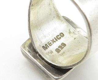 MEXICO 925 Sterling Silver - Vintage Smooth Square Detailed Band Sz 7 - R9761 6