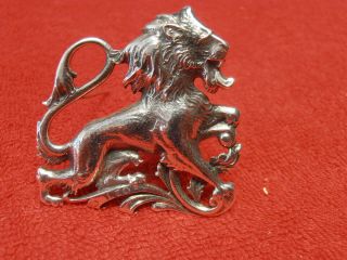 Vintage " Cini " Sterling Silver " Leo " Lion Zodiac Brooch - Fine