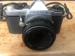 Vintage Pentax Me 35mm Camera,  Smc F/2 50mm Prime Lens As - Is Parts/repair