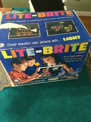 Vintage 1967 Hasbro Lite - Brite,  Instructions,  Box