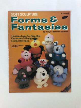 Forms & Fantasies Soft Sculpture Character Patterns Book Plaid 7574 Vintage