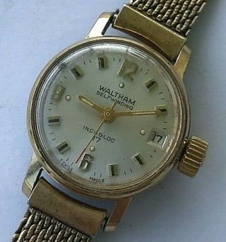 Vintage Waltham Automatic Swiss Ladies Watch With Date,  Cal.  2651
