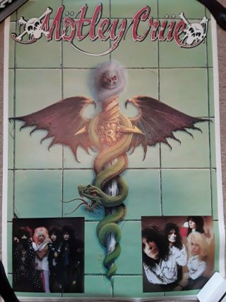 Vintage Motley Crue Dr.  Feelgood Poster International Version 1989 24 " X 34 "