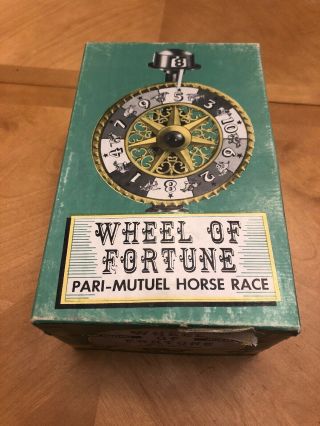 Vintage Wheel Of Fortune Pari - Mutuel Horse Race Game E.  S.  Lowe Company No.  45