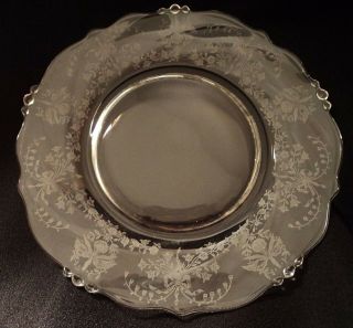 Set Of (6) Heisey Vintage Orchid Clear Luncheon Salad Plates 8 - 1/4 "