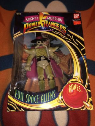 Vintage Mighty Morphin Power Rangers Evil Space Aliens Bones Action Figure