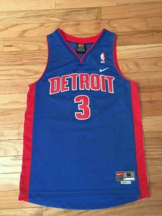 Ben Wallace Detroit Pistons Nba Vintage Nike Team Jersey Youth Size M.