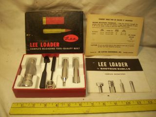 Vintage Lee Loader,  20 Ga.  Shotgun Shells New/old Stock,  In Org.  Box