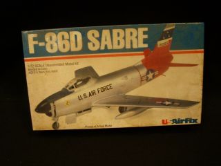 Vintage 1979 Us Airfix 1/72 Scale F - 86d Sabre Military Jet Model Kit 2004