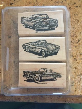 Stampin Up Classic Convertibles Retired Stamp Set Vintage Cars Cool