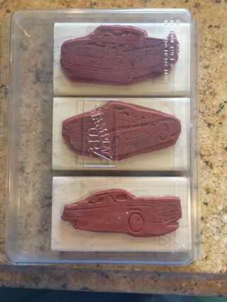 Stampin Up CLASSIC CONVERTIBLES RETIRED stamp set VINTAGE CARS Cool 2