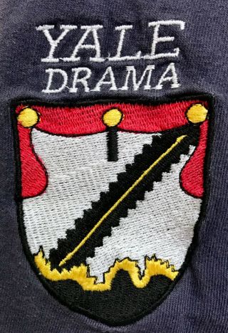 Htf Vtg Official Yale Drama School Crest Coat Of Arms T - Shirt Xl Distressed Blue