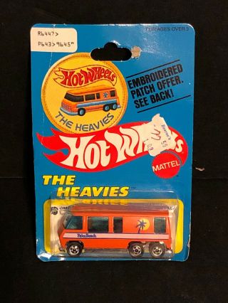Vintage Hot Wheels 1977 Palm Beach Gmc Motor Home No.  9645 Orange Van On Card