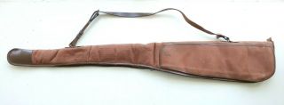 Quality Vintage Canvas & Leather Gun Slip Case Rifle Shotgun Sleeve Bag Brady