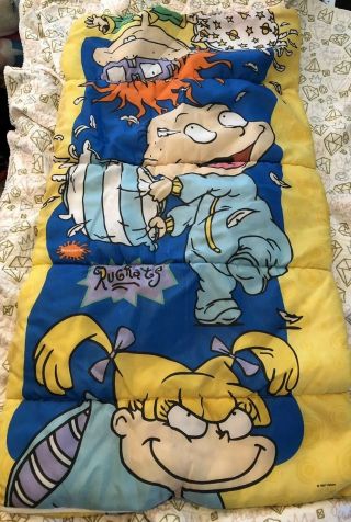 Vintage Nickelodeon Rugrats Kids Sleeping Bag Tommy Chuckie Angelica 1997