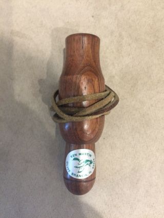 Vintage Ken Martin Olive Branch,  Il Illinois Goose Wood Duck Call -