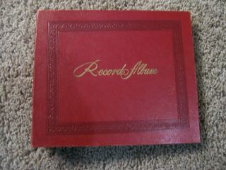 A Vintage Red Decca 45 Rpm Record Storage Book Binder Holds 15 Records