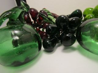 Set of 5 Vintage Blown Glass Fruits & Vegetables 2