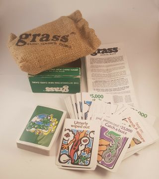 Vintage Grass Card Game.  Complete.  1979 Weed Marijuana 420 Fun Be The Dealer.