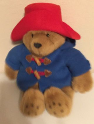 Vtg Paddington Bear 12 " Rainbow Designs Plush Red Hat Blue Fleece Teddy