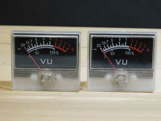 Vintage Vu Meter Pair