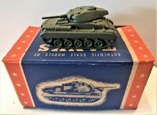 Vintage Ww Ii Cast Iron Authenticast Us Army M - 24 Tank General Chaffe 5166 Mib