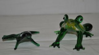 Vintage Murano Art Glass Frogs X 2