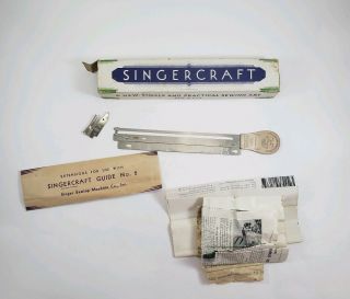 Vtg.  Singercraft Guide Sewing Machine Accessory 120987 Rugmaking Fancywork