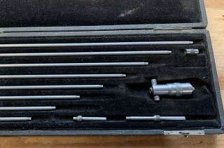 Vintage Starrett Inside Dia.  Micrometer Set 2 - 12”.