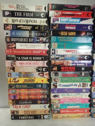 of 60 vintage VHS tapes MOVIES all genres - LM10 3